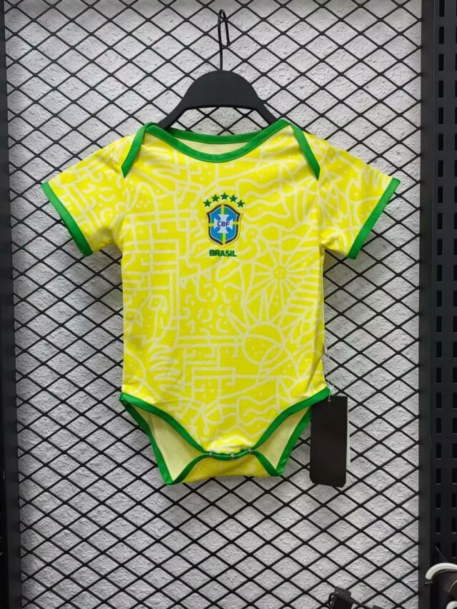Brazil 2024 Baby Home Soccer Jersey